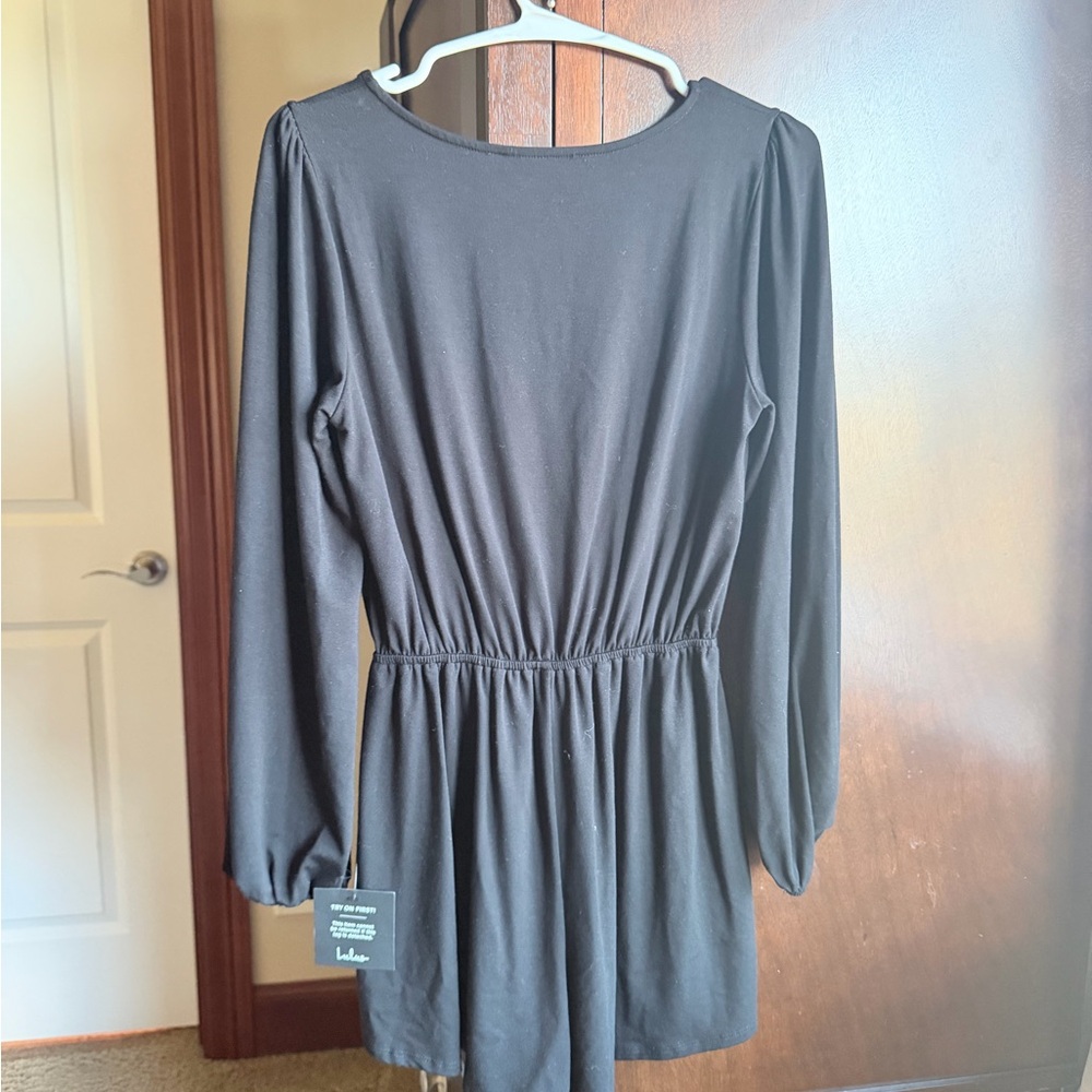 Lulu's Black Long Sleeve Dress
